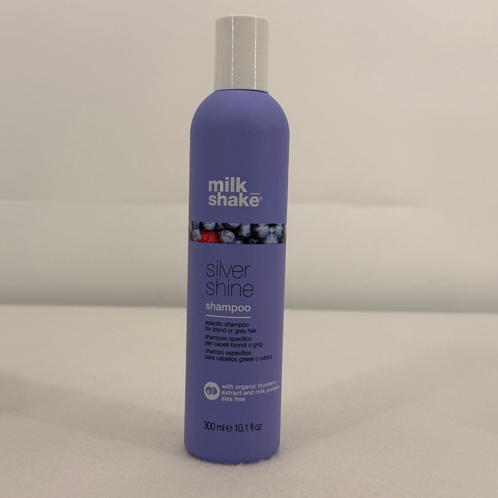 Milk Shake Silver Shine Shampoo for Blonde Grey Hair 300ml 10.1 fl oz SLES Free